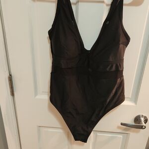 Chic Black One-Piece Swimsuit